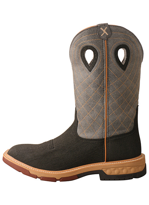 Twisted X MXB0002 12" Western Work Boot - Brown/Grey