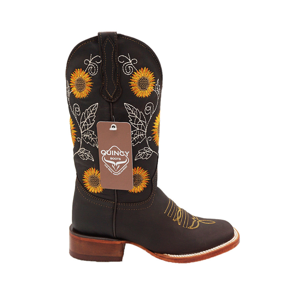 Women's Quincy Wide Square Toe Sunflower 322GA6294 - Chocolate