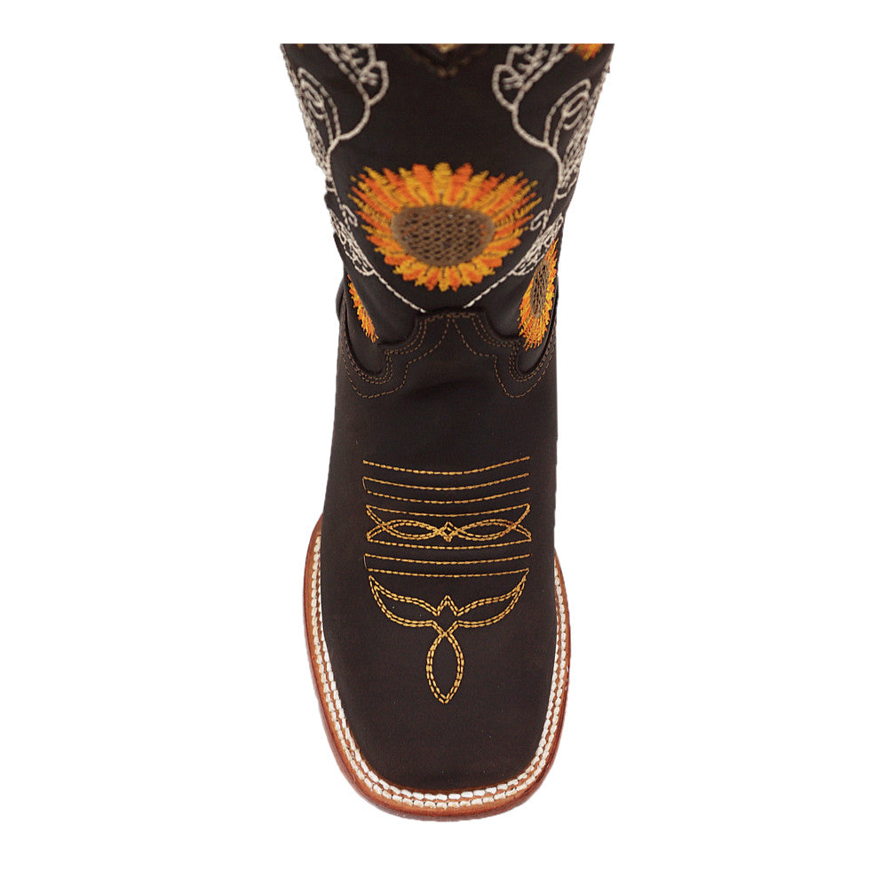 Women's Quincy Wide Square Toe Sunflower 322GA6294 - Chocolate