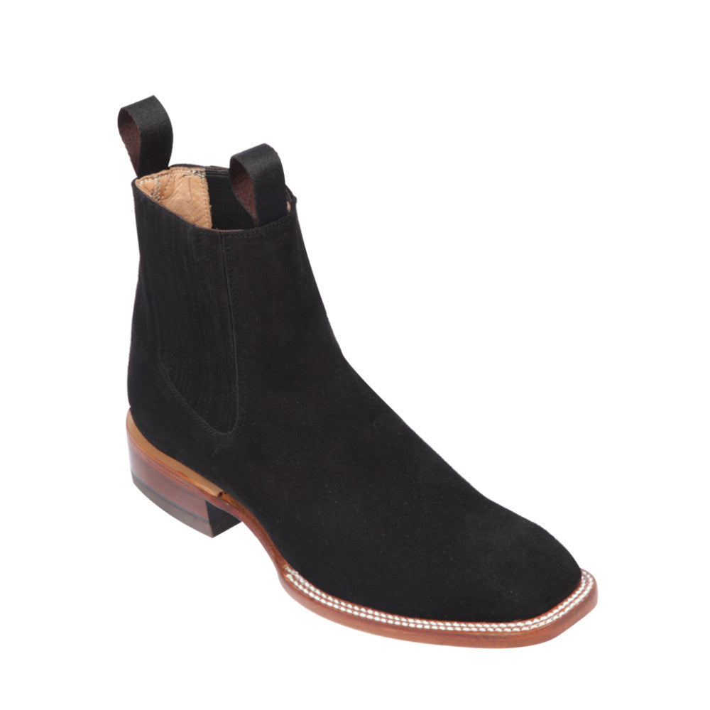 Botin Quincy Square Toe Suede 82B6305 - Black