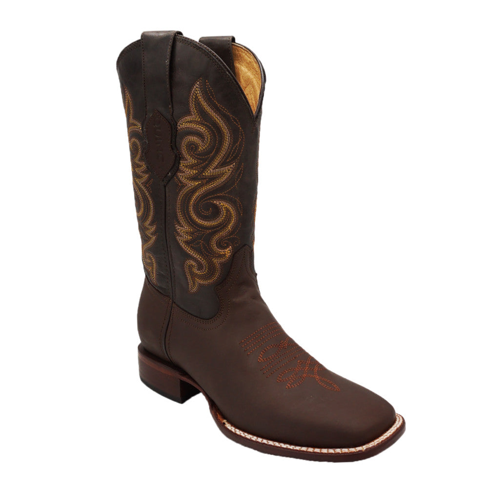 Quincy Men's Wide Square Toe Boots 8226207 - Crazy Chocolate