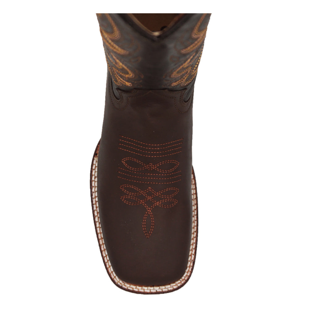 Quincy Men's Wide Square Toe Boots 8226207 - Crazy Chocolate