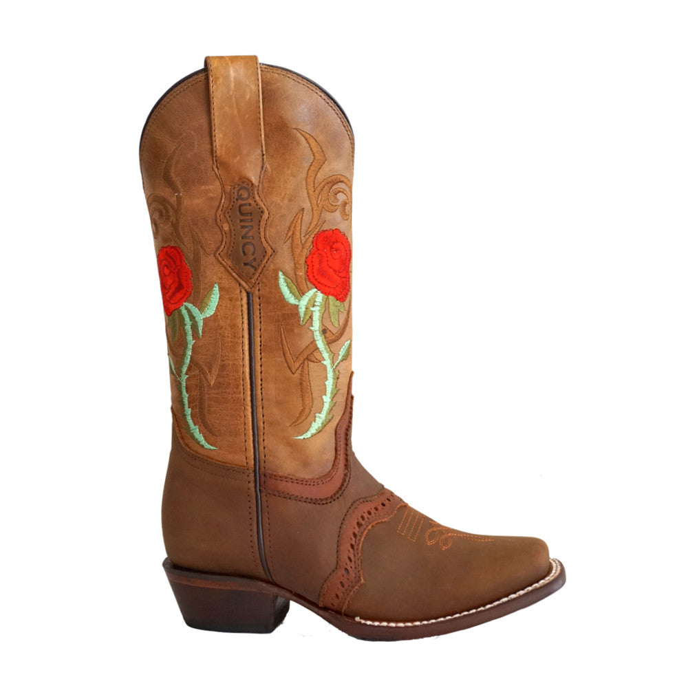 Women's Quincy Square Toe 312R6251 - Honey Roses