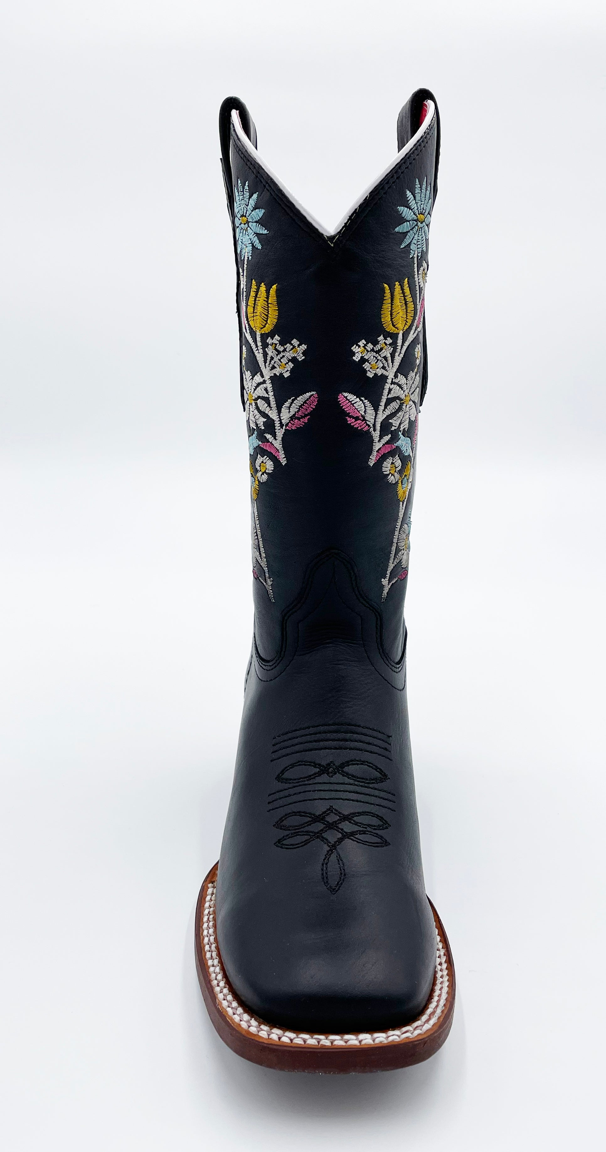 Midwest Women's Square Toe Boot  ROS-1039 - Grasso Black