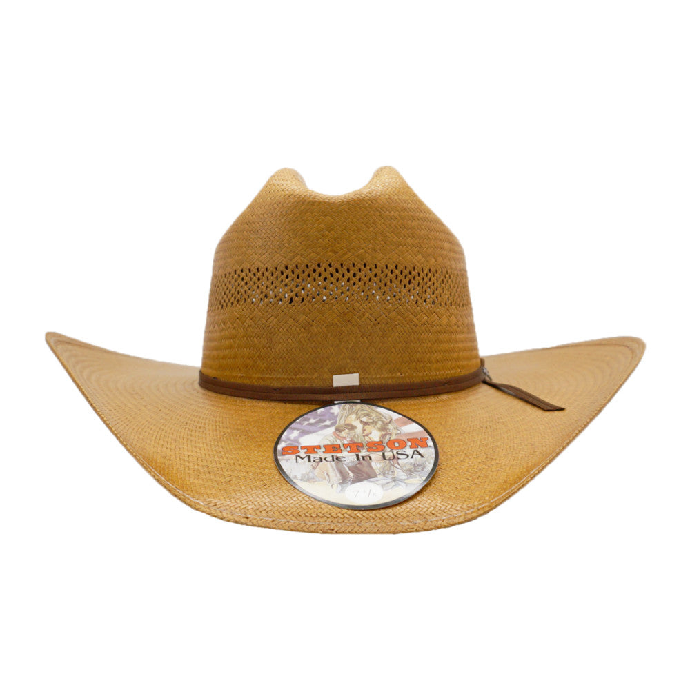 Stetson 10x "Long Shot" Straw Hat - Cognac
