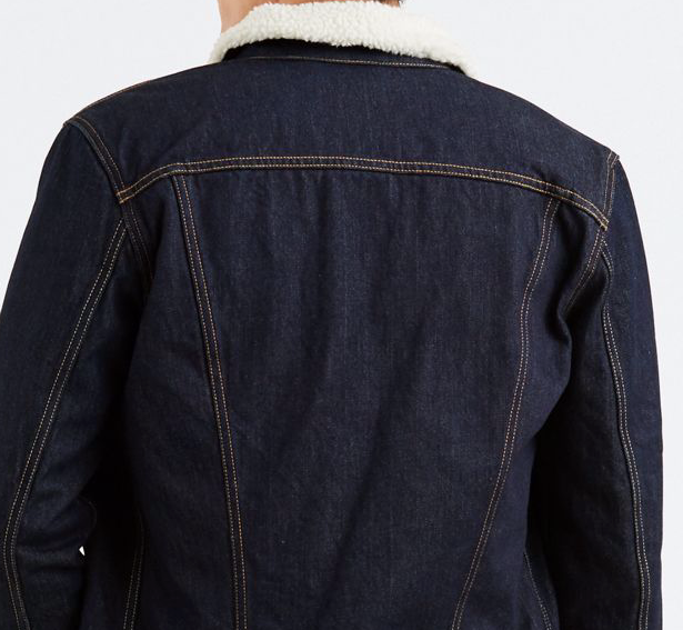 Men's Levi's  Sherpa Trucker Jacket 0075 - Dark Wash