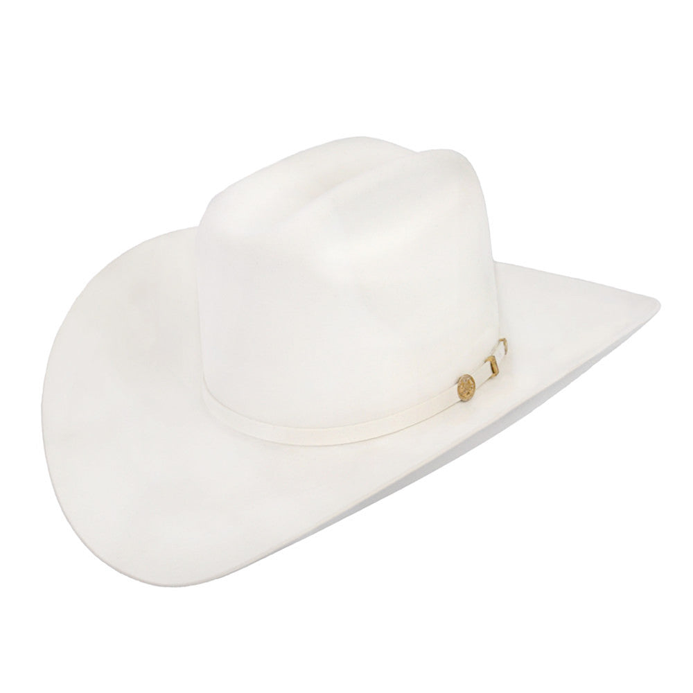 El Presidente Felt Hat 4" Brim - White Botas Guadalajara