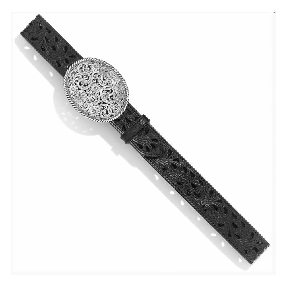 Tony Lama C50023 "Pierced Filigree Trophy" Women's Belt - Black