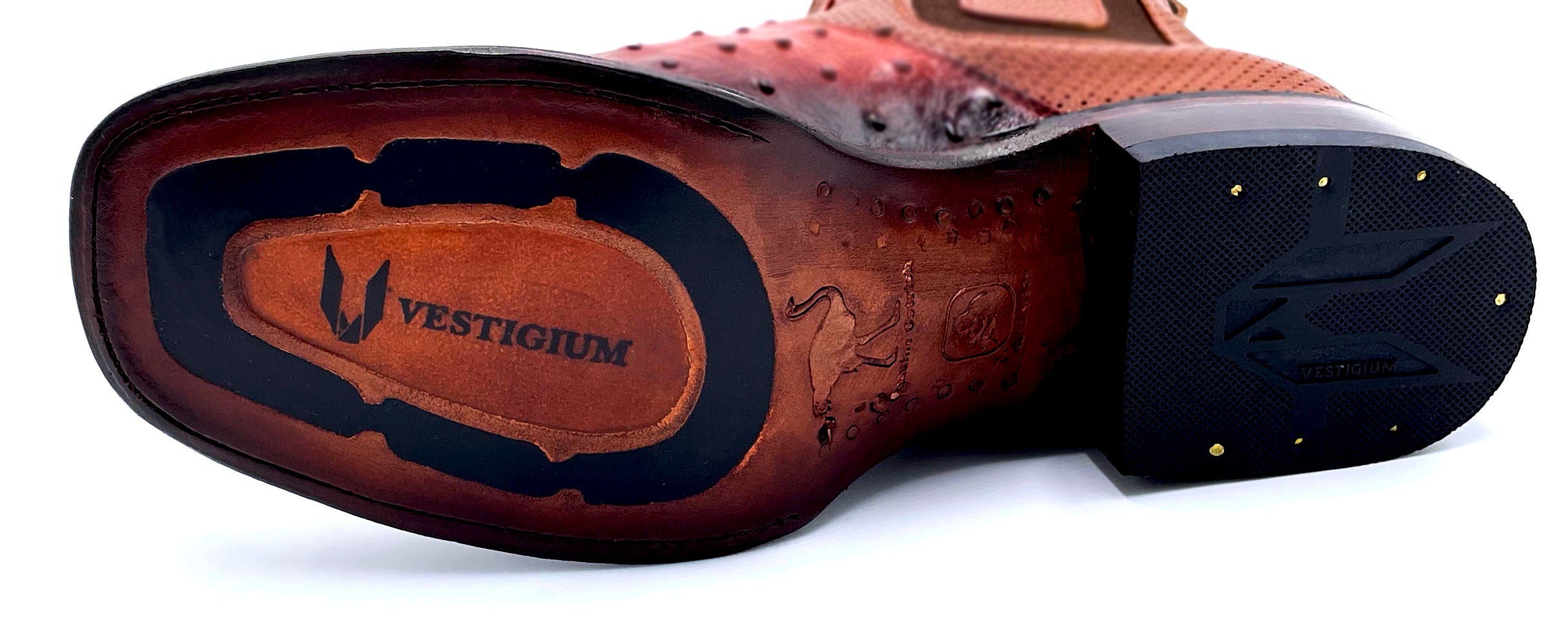 Vestigium Short Boot Ostrich 82B0357 - Faded Cogñac