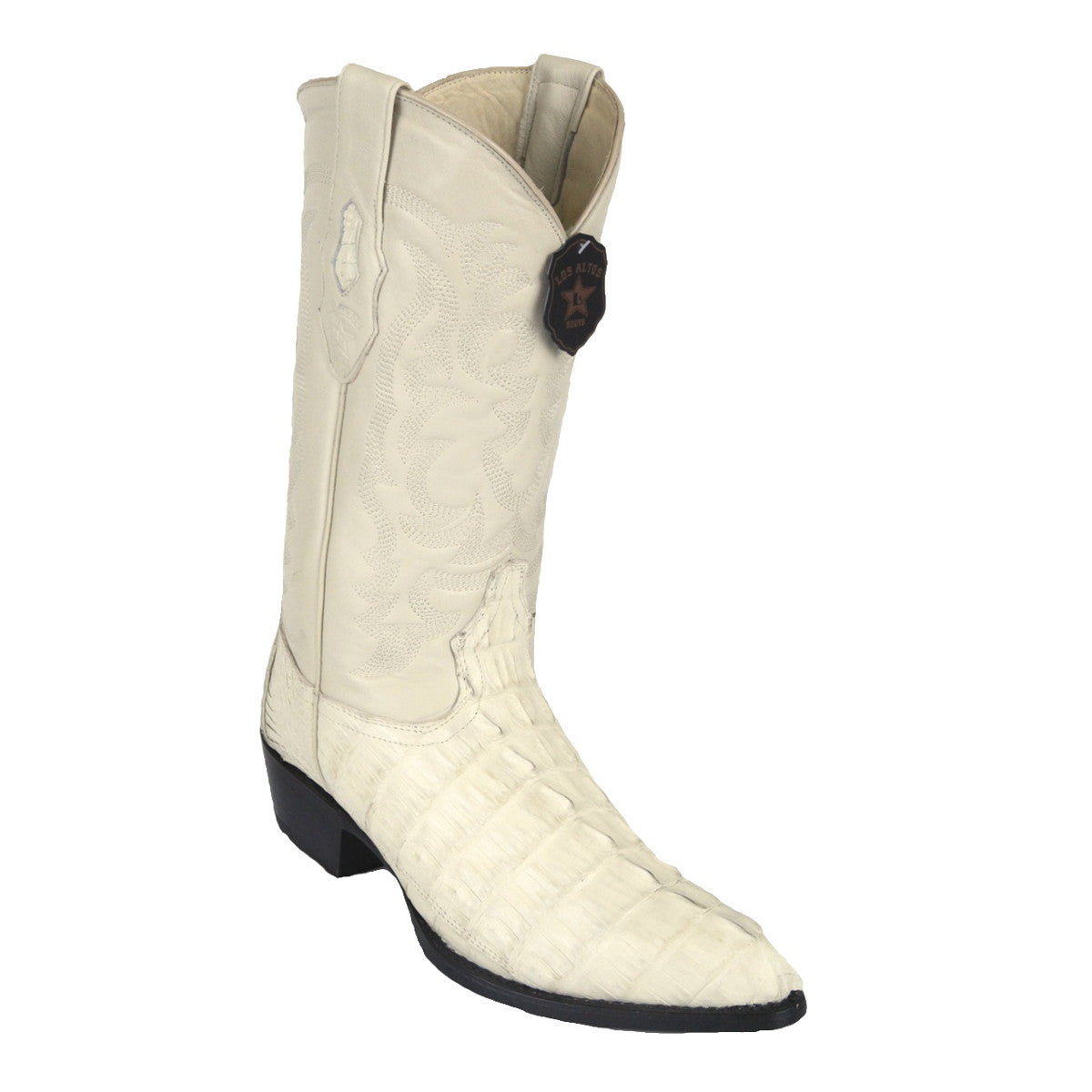 Los Altos Boots J-Toe Caiman Tail 990104 - Winterwhite