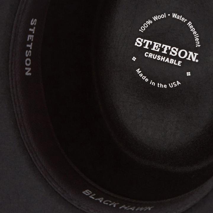 Stetson "Black Hawk" Crushable Outdoor Hat - Black